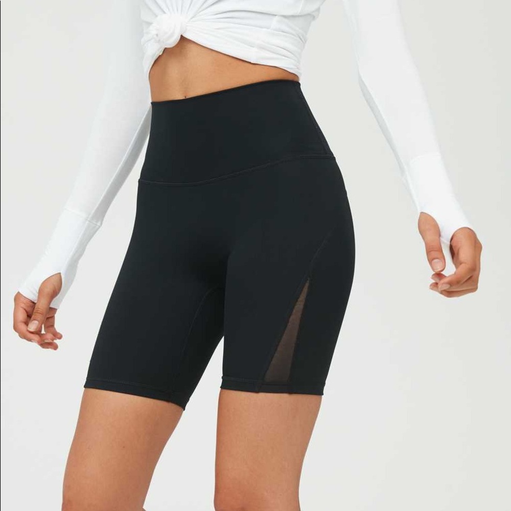 OFFLINE Aerie black biker shorts with mesh on side